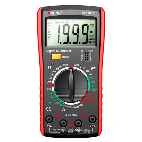 Capacímetro multímetro Digital Aneng Dt-9205A 2000 uf (2mf) leitor de capacitor  Capacitância 20n 200n 2u 20u 2mF  Resis