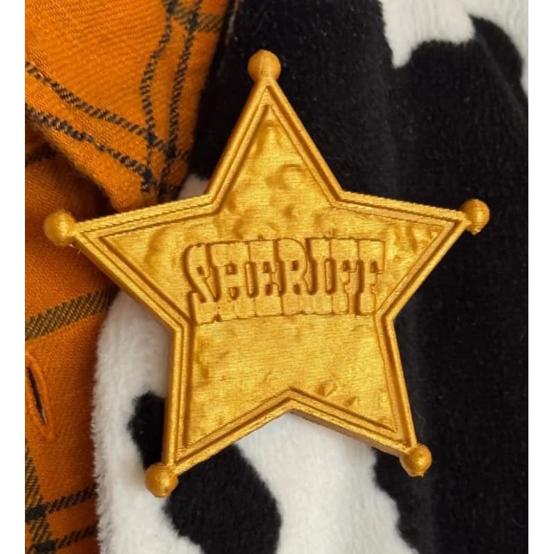 Distintivo Xerife Woody Toy Story Com Alfinete Para Roupa Impressão 3D