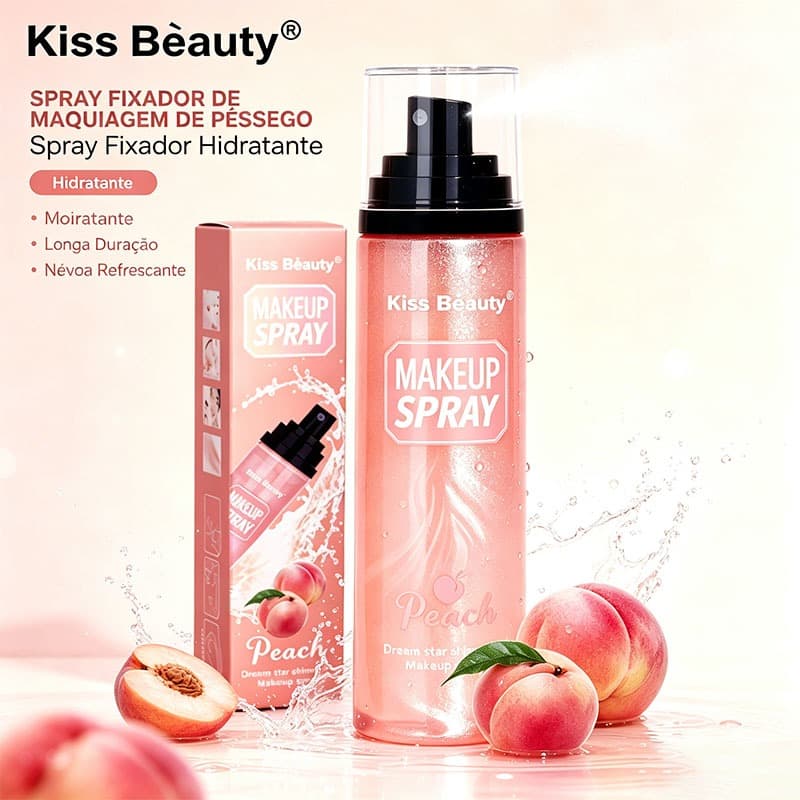 spray iluminador corporal Pêssego Iluminador corporal e facial Brilho fino