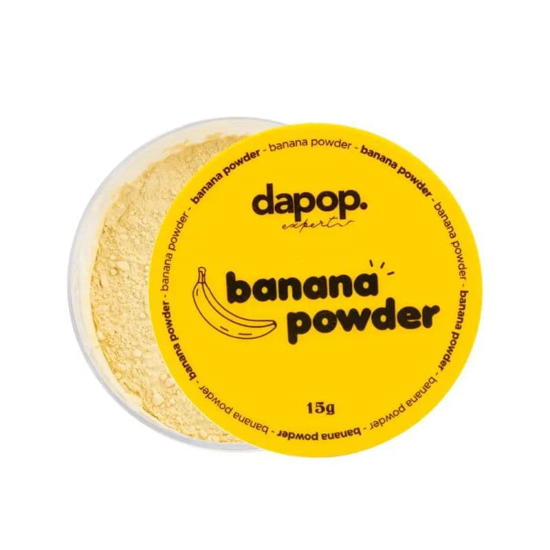 Pó Facial Solto Dapop Banana Power - Acabamento Matte, Toque Aveludado, Controle de Oleosidade