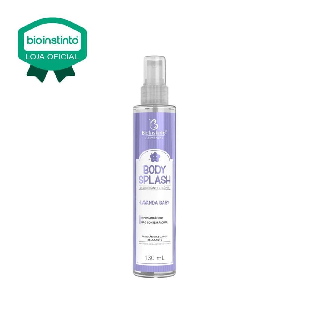 01 UN Body Splash LAVANDA BABY 130ml Bio Instinto Colônia Corporal Desodorante Suave Aromas Naturais