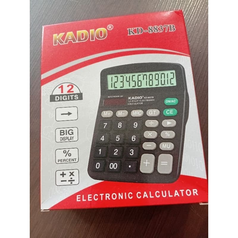 Calculadora eletrônica 12 dígito.