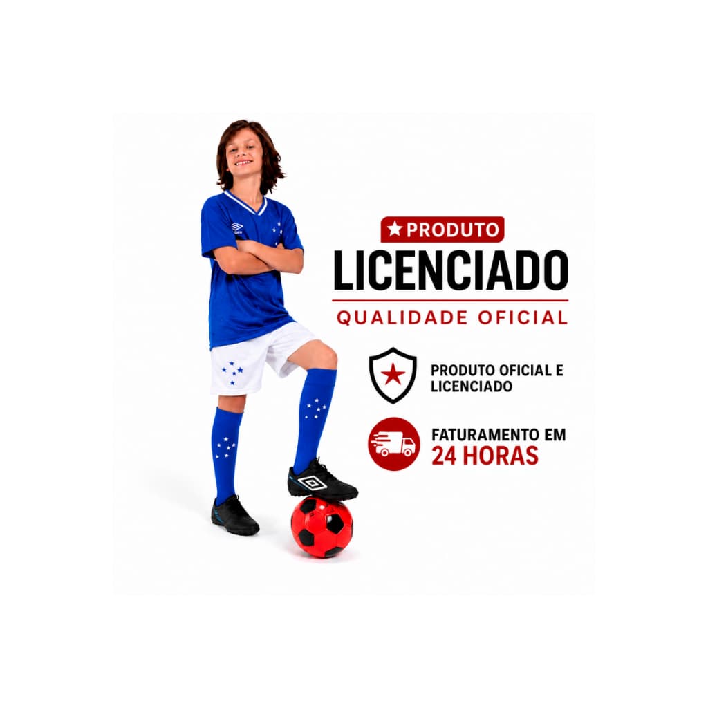 Meião de Futebol Futsal do Cruzeiro infantil/juvenil original licenciado