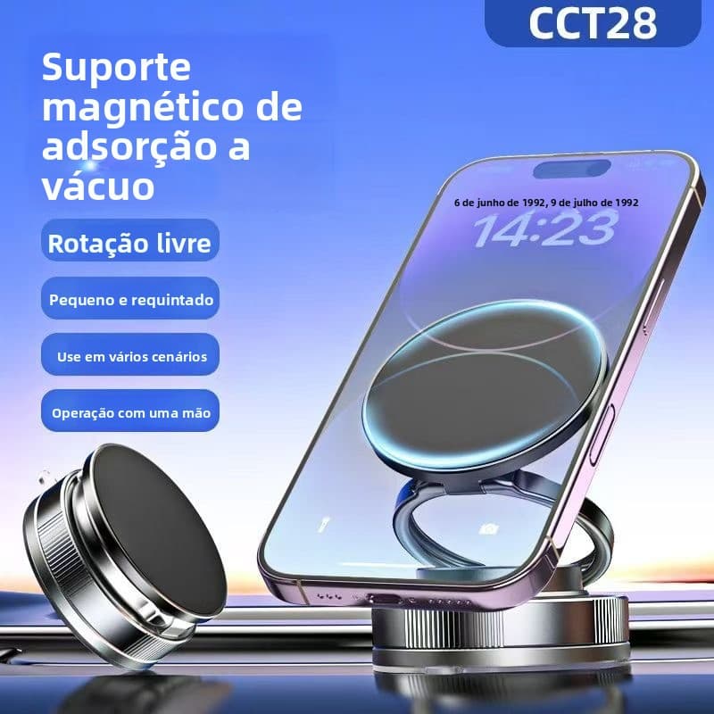 Suporte Celular Magnético Giratório Dobrável Carro Painel T28