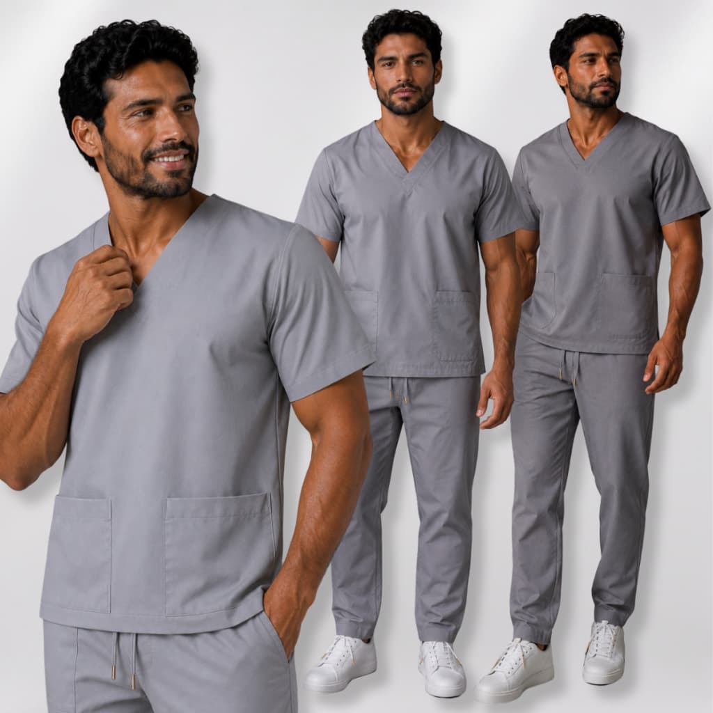 Uniforme Hospitalar Oxford Scrub Conjunto Masculino Medico Enfermagem Veterinario Confortavel