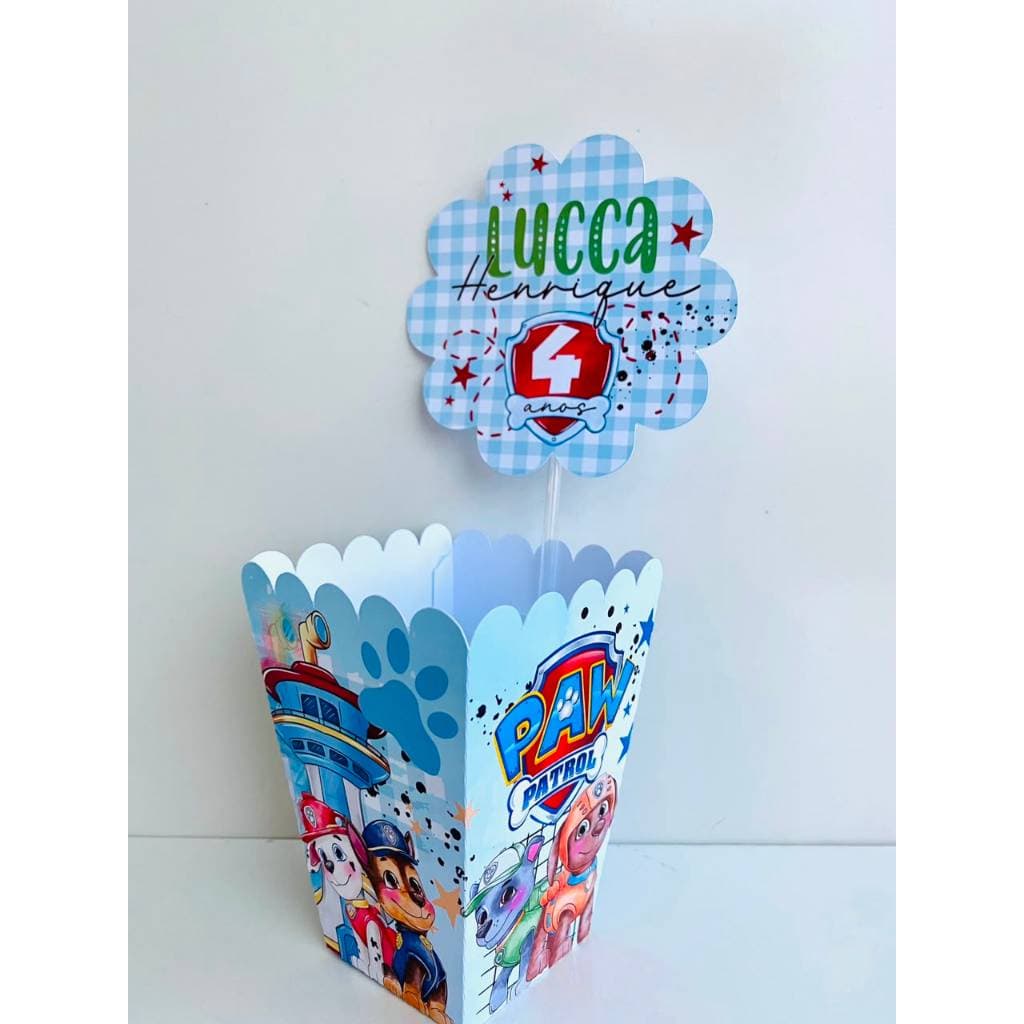 Centro de Mesa Personalizado PATRULHA CANINA MENINO | Lembrancinha Festa Infantil | Pegue e monte