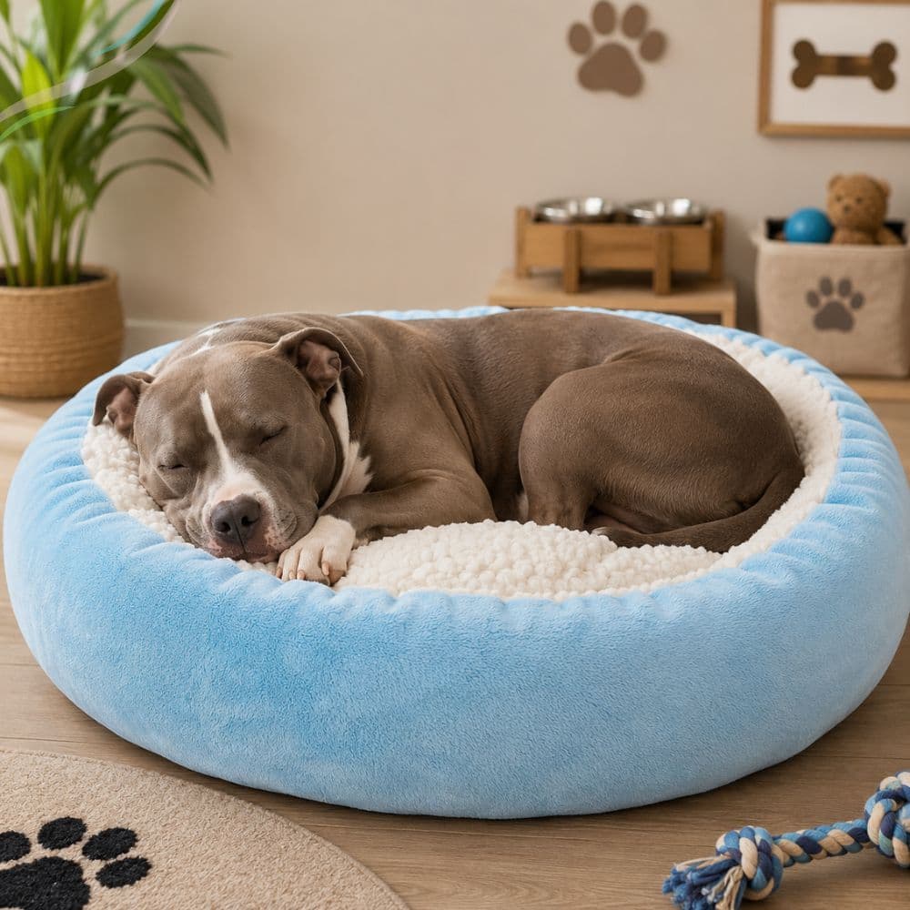 Cama Pet Sherpa G 70cm x 70cm  para Cães e Gatos de Porte Grande Super Macia e Confortavel Caminha Redonda Pet