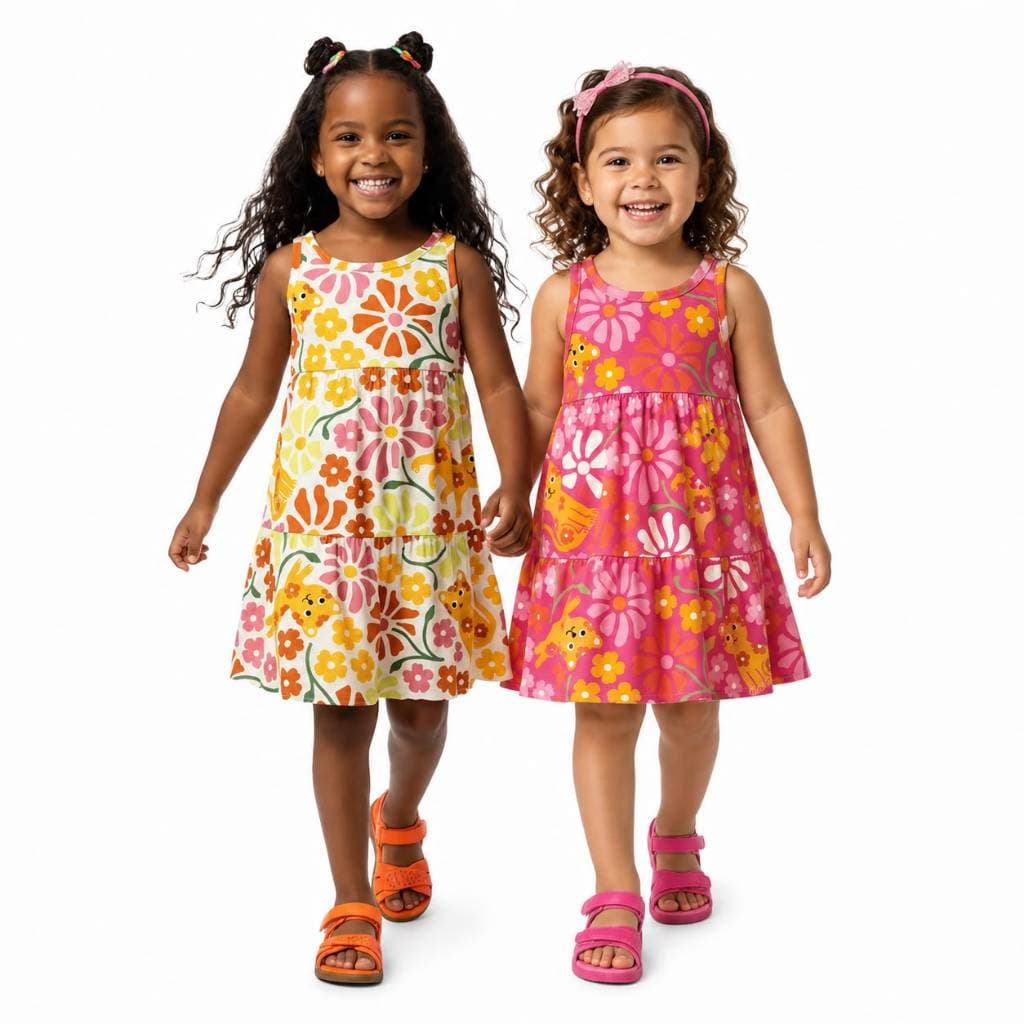 Vestido Infantil Kyly Jardim Das Oncinhas