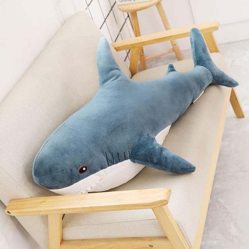 80CM Tubarão Gigante Brinquedo De Pelúcia Boneca Macia Bonito Animal Lance Travesseiro Decorações Para Crianças