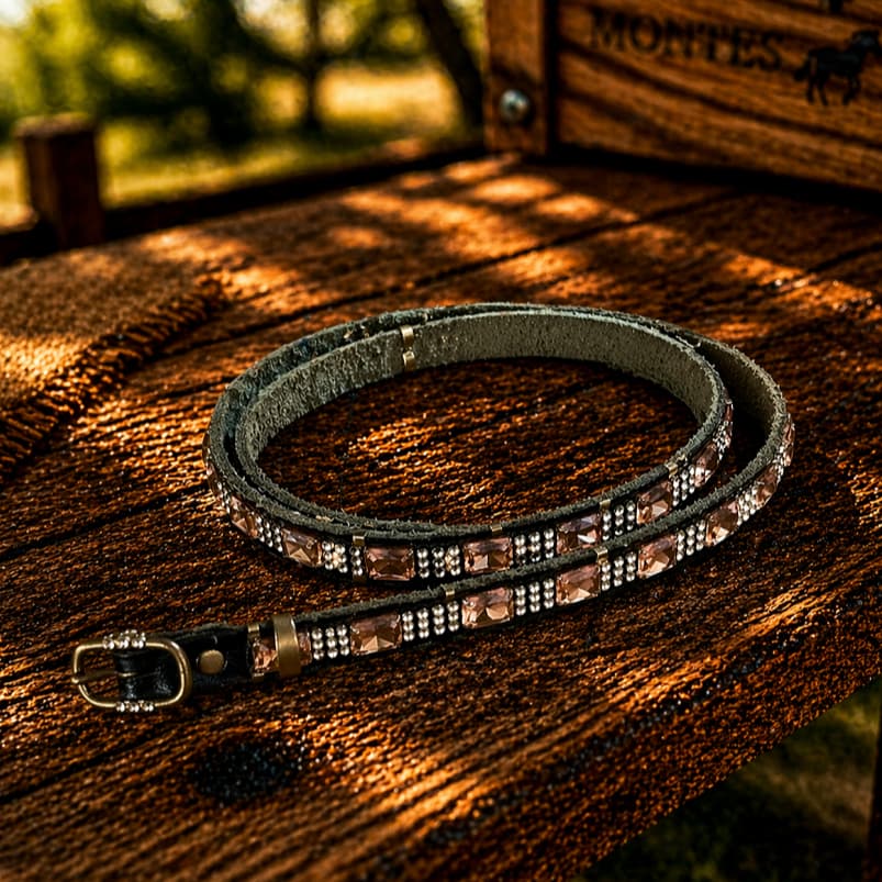 Bandinha para Chapéu Country Unissex de Strass Brilhante em Couro -- OFERTA ESPECIAL!! --