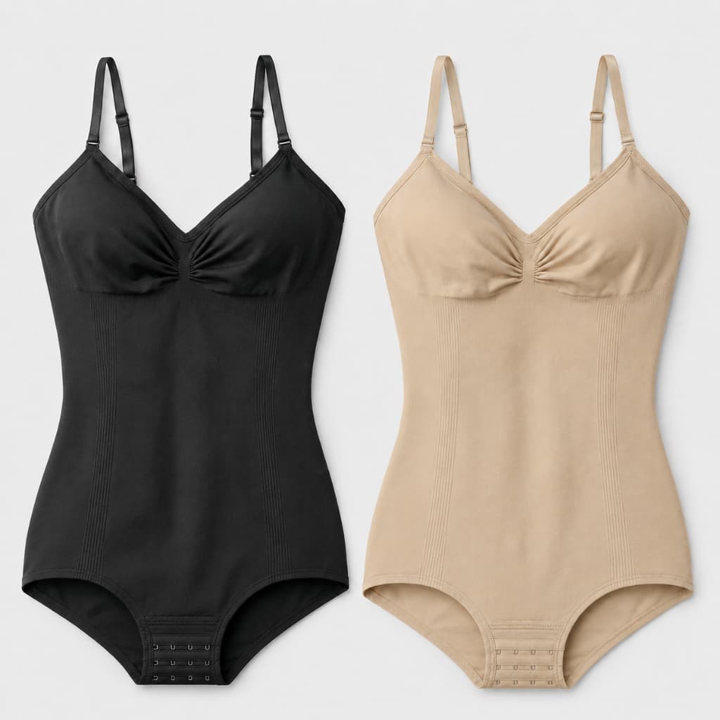 Kit 2 Body Cinta Modeladora Abdominal Feminina Alta Compressão Uso Diária Alça Regulável