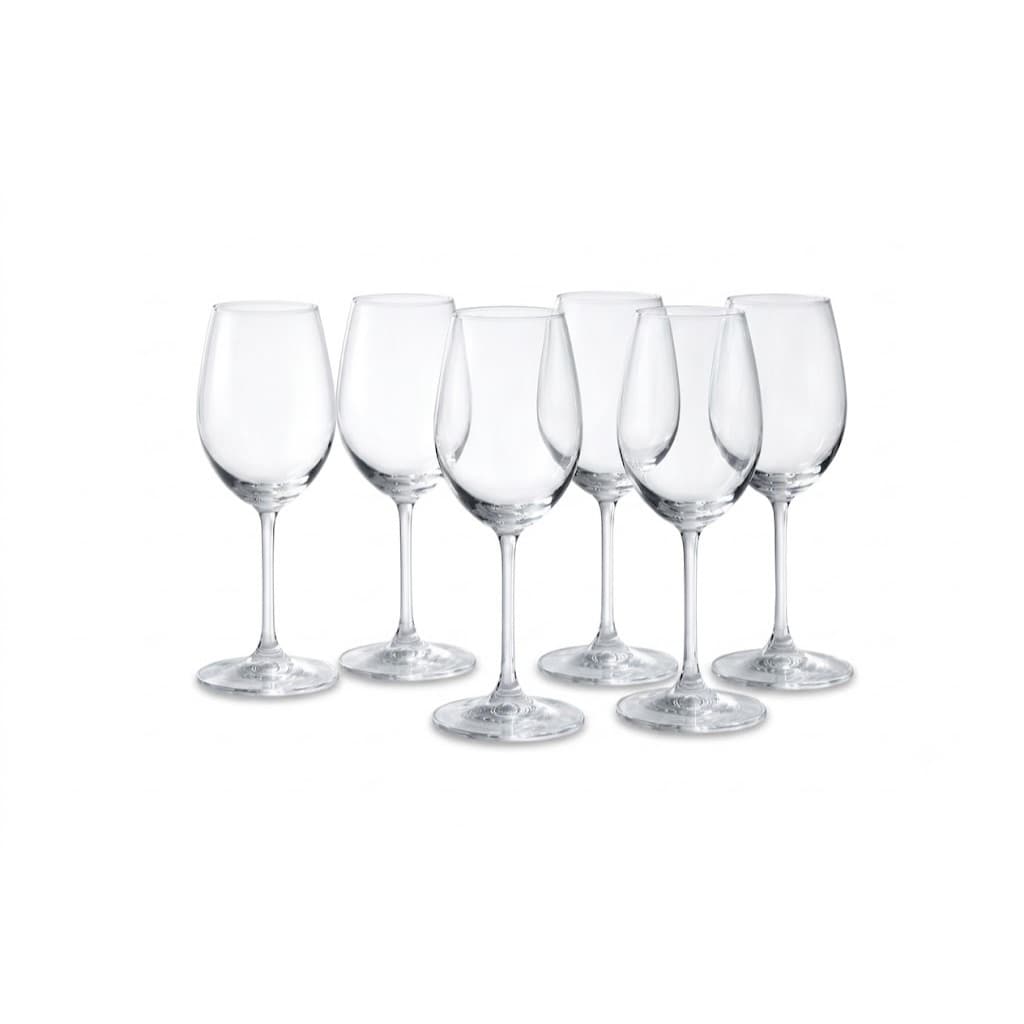 Jogo 6 Taças Cristal 440ml Grande Água Suco Cerveja Refrigerante Conjunto Copos Vidro Transparente Elegante