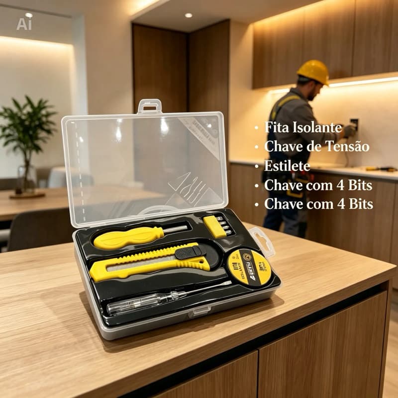 Kit Ferramentas 5 Peças Profissional Com Maleta