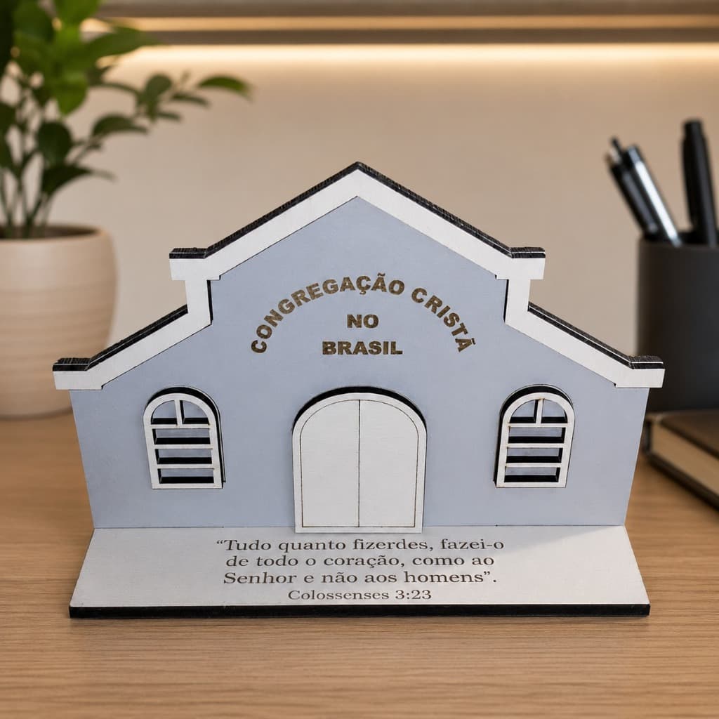Kit Lembrancinhas Igreja CCB em MDF com Base (14x10cm) ✨