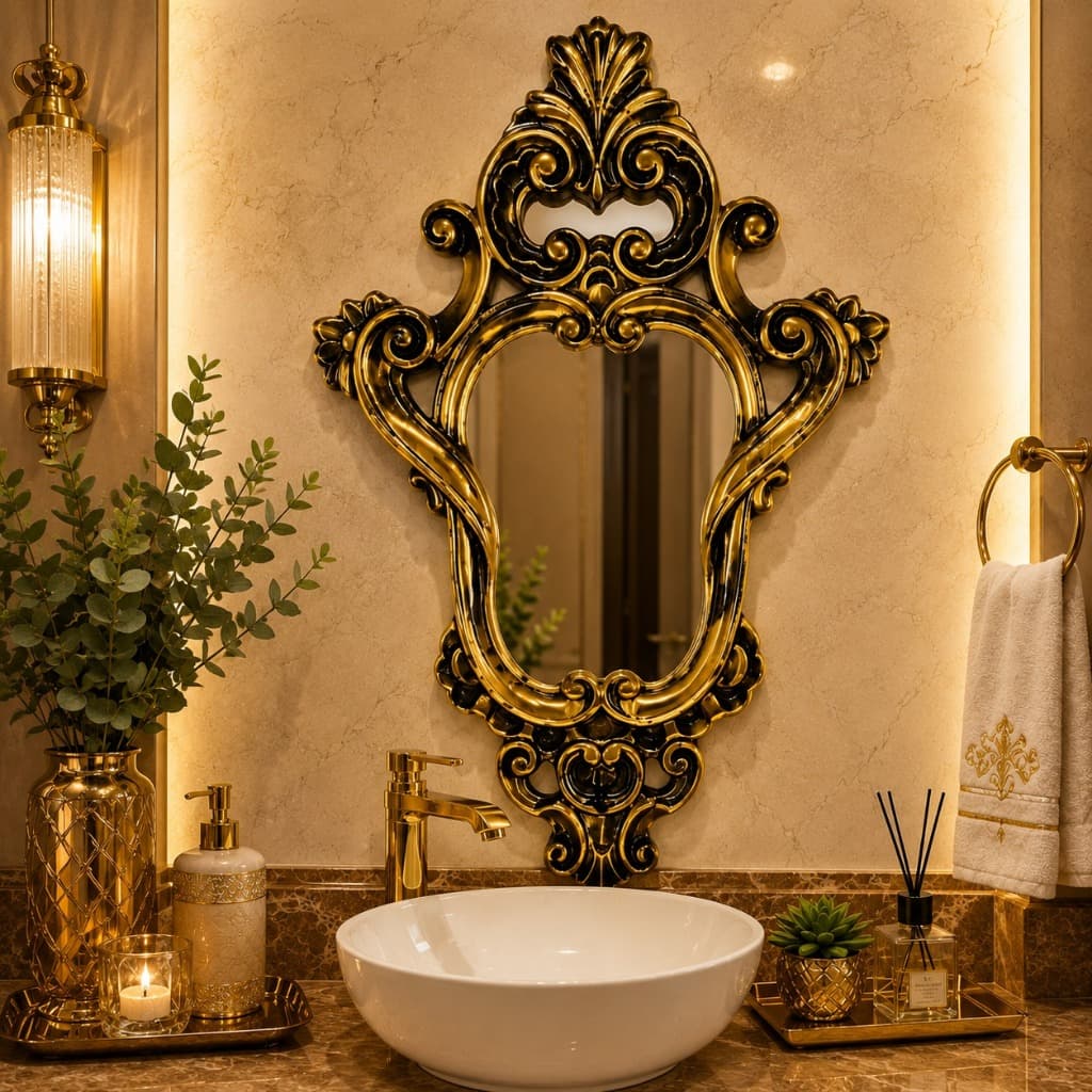 Espelho Provençal Moldura Decorativa Sala Lavabo Banheiro Quarto ENVIO RÁPIDO