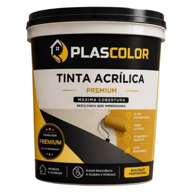 Tinta Acrílica Premium 3,6Lts - Plascolor