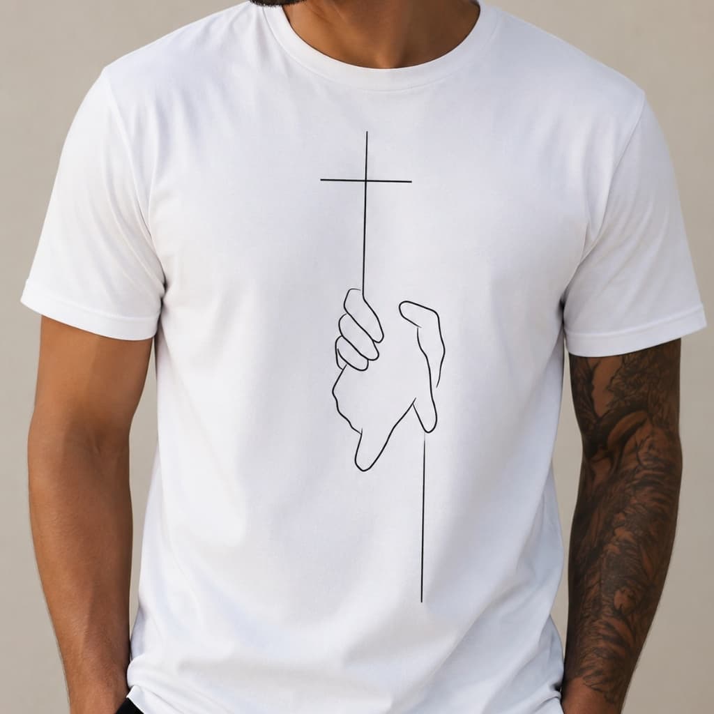 Camiseta Mãos da Fé, unissex,Segura Minha Mão✨