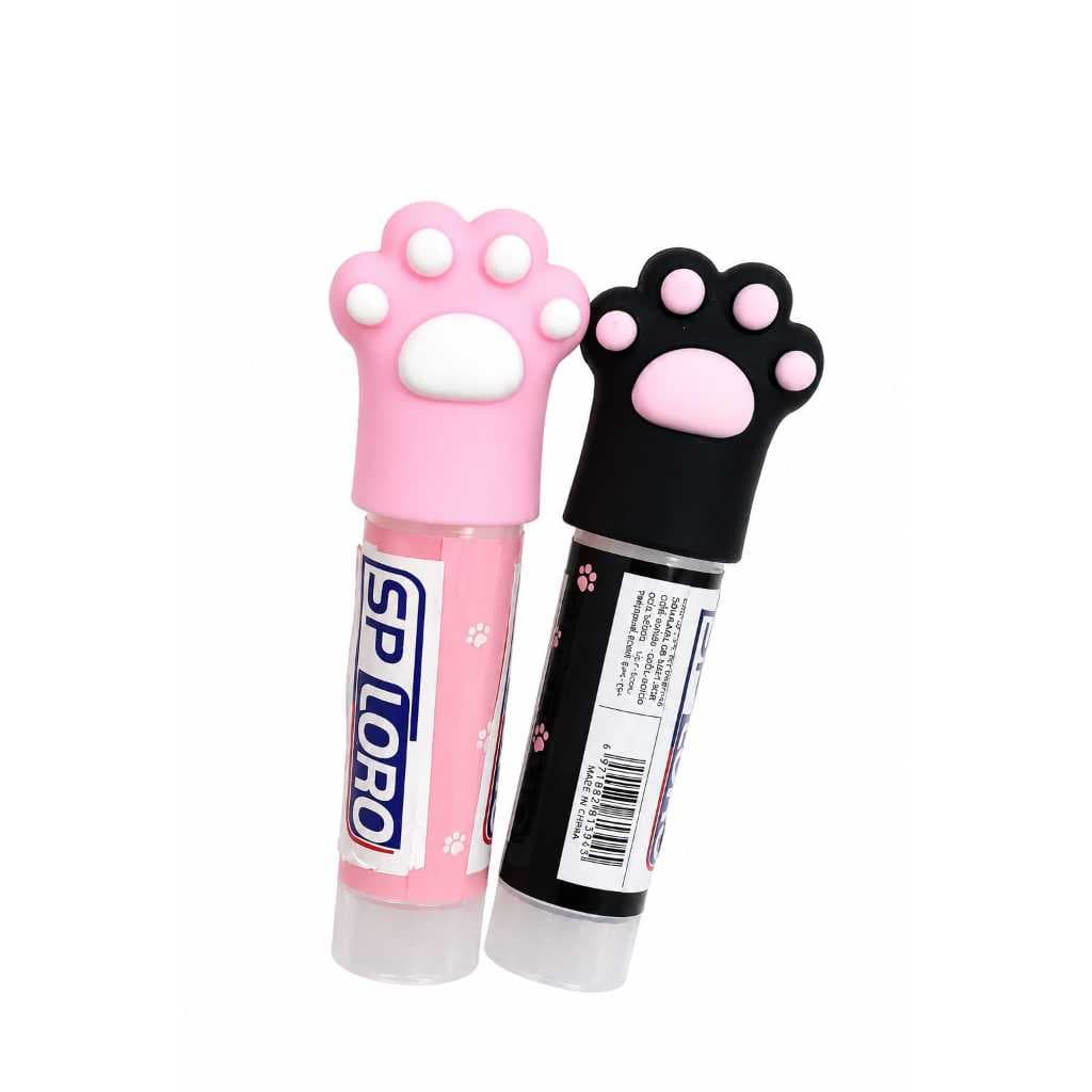 Cola bastão 8g com tampa em formato de patinha super fofa kawaii