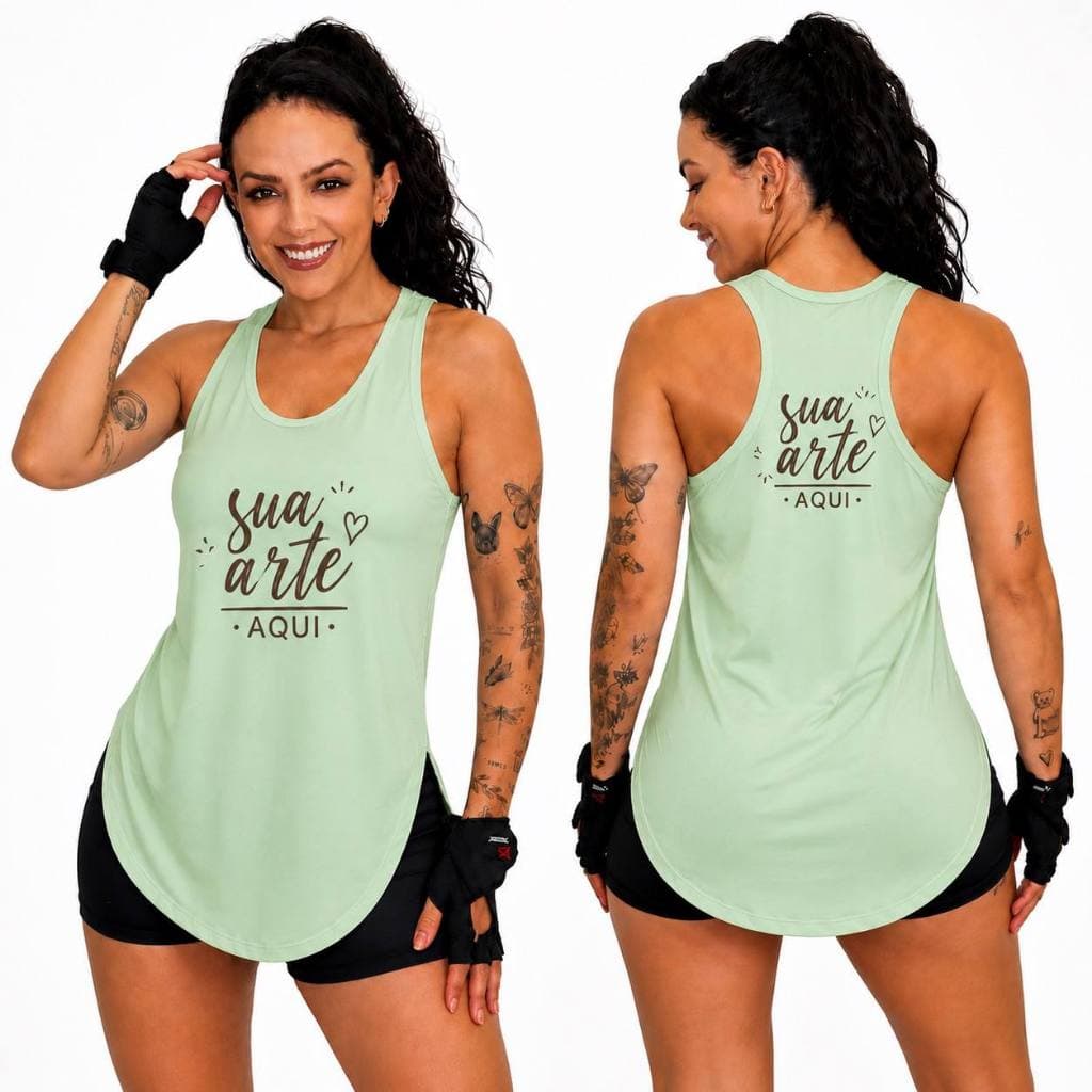 Blusa Regata Tapa Bumbum Feminina Dry Fit Personalizada – Seu Estilo, Sua Identidade P ao GG