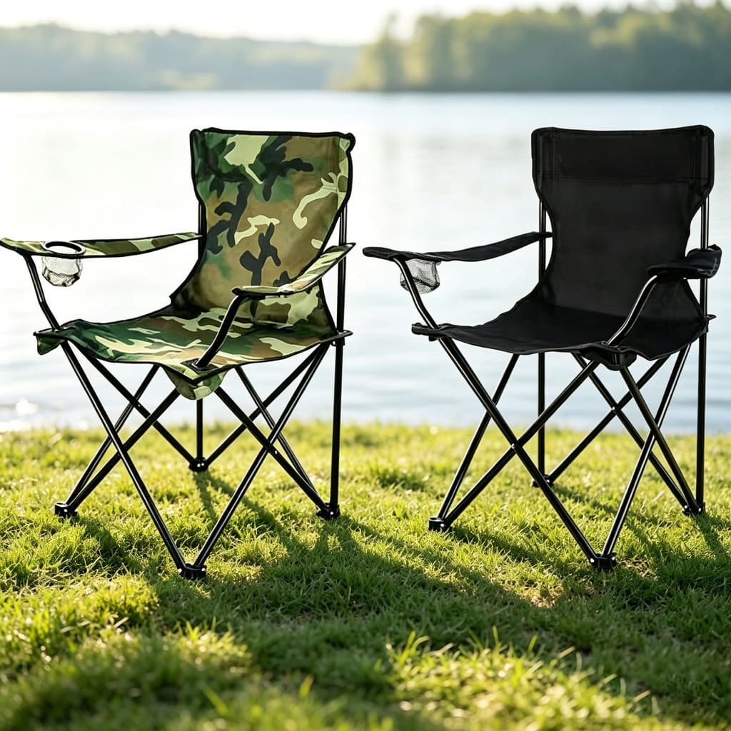 cadeira camping dobravel，200kg Com Porta Copos Impermeável Respirável Para Camping, Pesca, Praia e Jardim