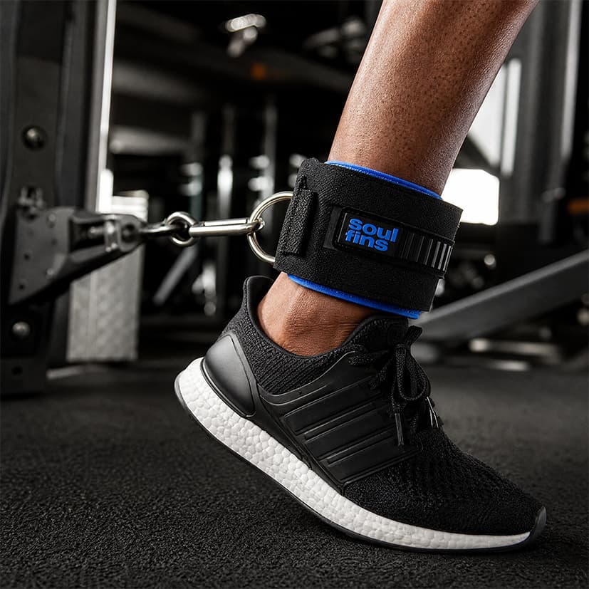 Soul Fins - Par Strap Com Argola Musculação Puxada Academia Treino Perna Coice Braçadeira Pulso Punho e Perna