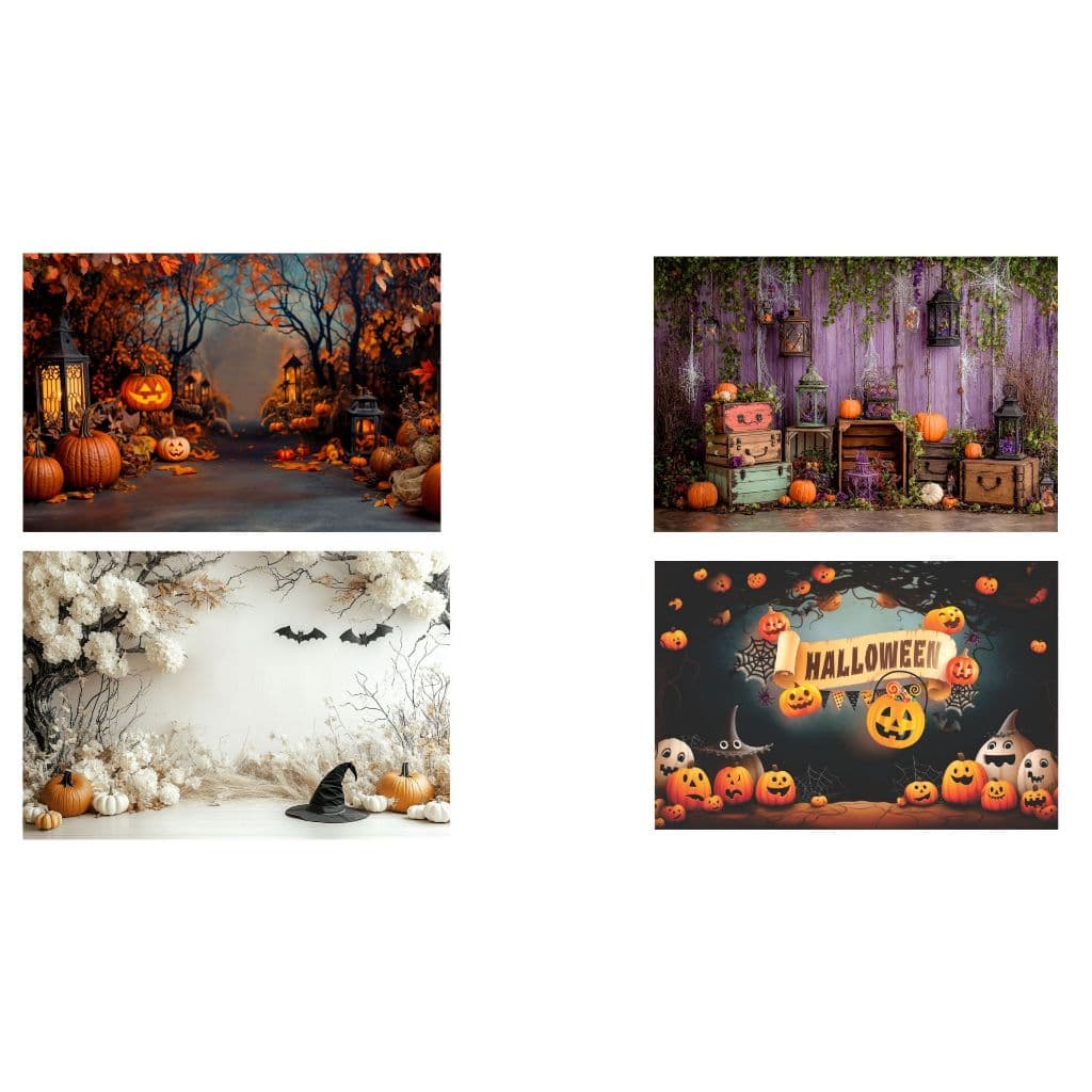 Fundo Fotográfico Halloween em Tecido Malha 1,80x2,60 Sem Emenda