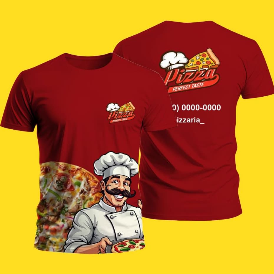 Camiseta Estampa Total Sublimação Uniforme Malha Premium Trabalho Casual Atacado Blusa Personalizada