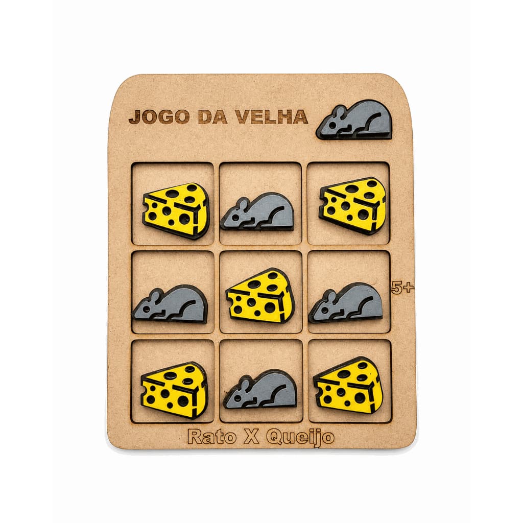 Jogo da Velha Rato x Queijo Diversão para a Família