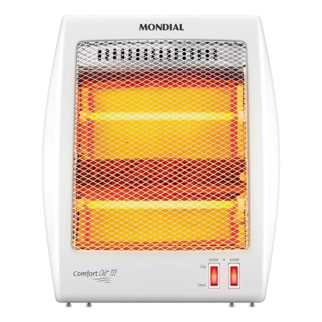 Aquecedor Elétrico Mondial Comfort Air Iii 900w Branco/cinza 127