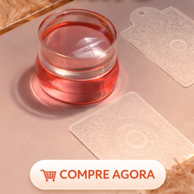 Carimbo de Francesinha para Unhas com Placa Silicone Nail Art SQ8509