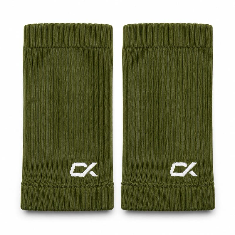 Munhequeira Canelada Verde Militar Crossfit Cross Training Funcional Absorve Suor
