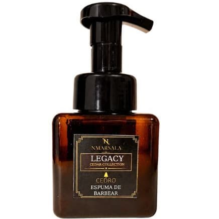 Espuma de Barbear Legacy Cedar Collection Nmarsala | Extrato de Alecrim, Mel e Cedro & Musk | Espuma Cremosa para Barba