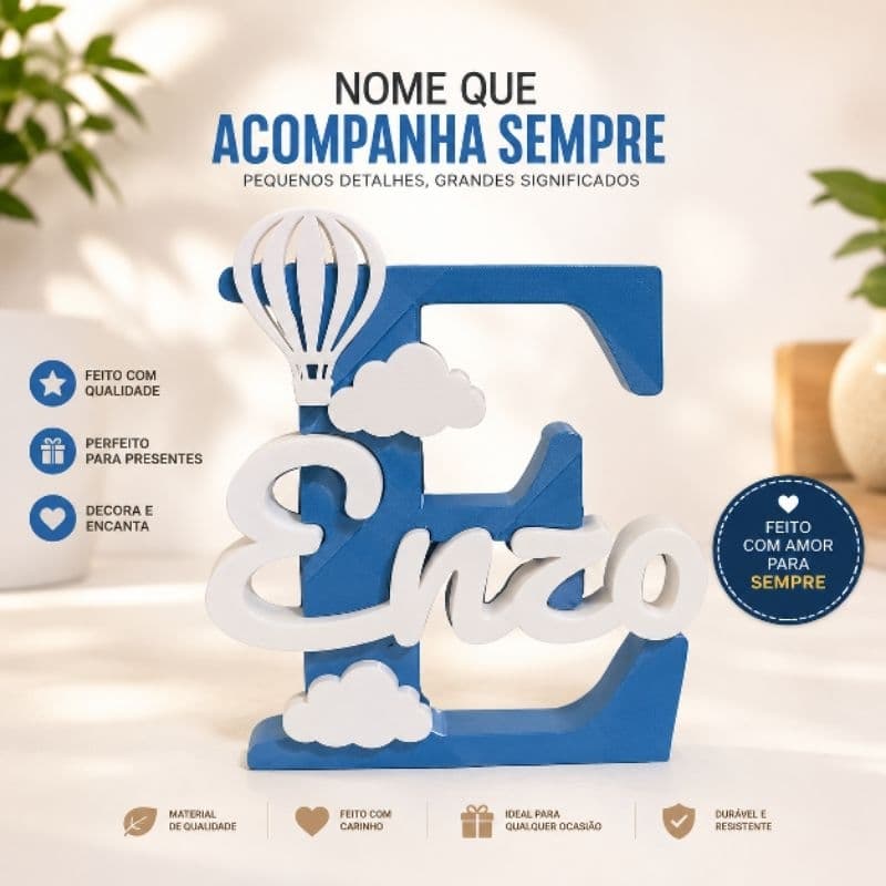 Letra com nome 3D personalizado