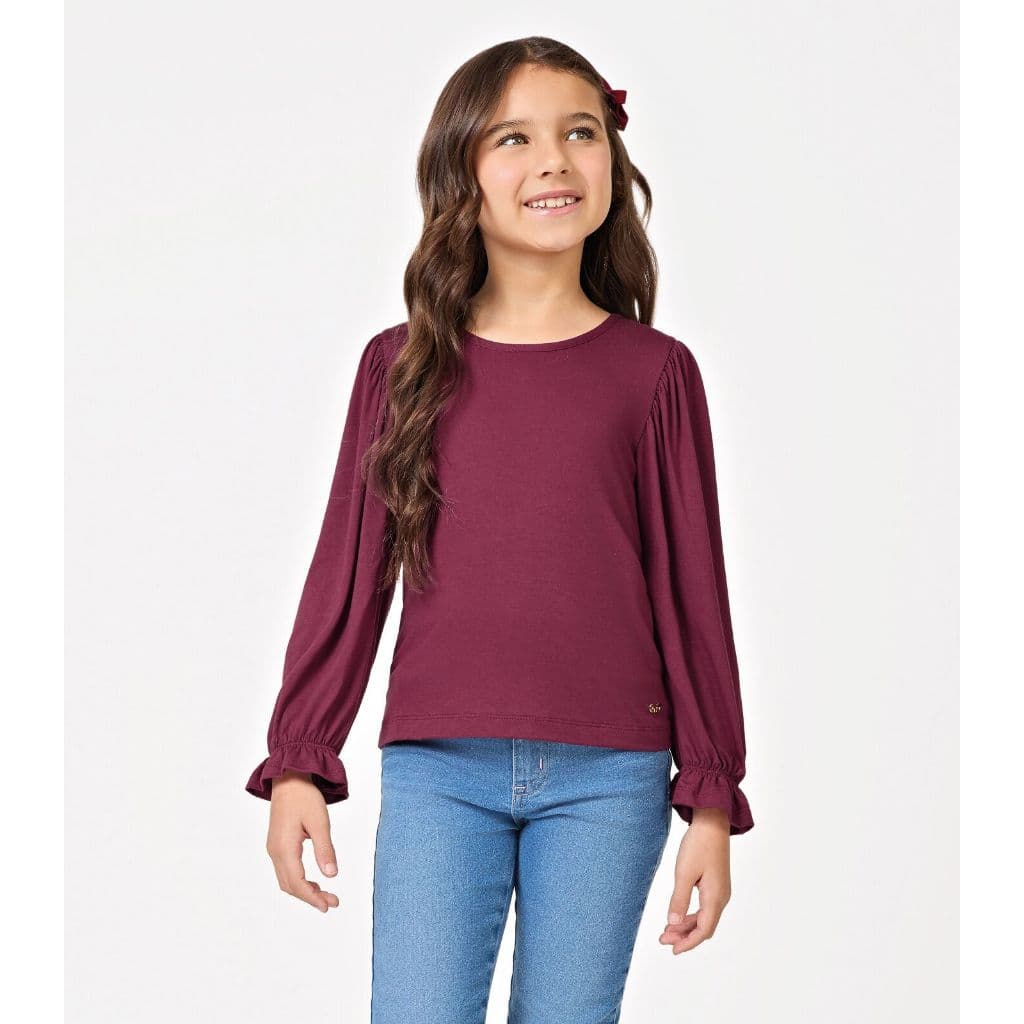 Blusa Infantil Feminina Manga Longa Rovitex Kids Trick Nick