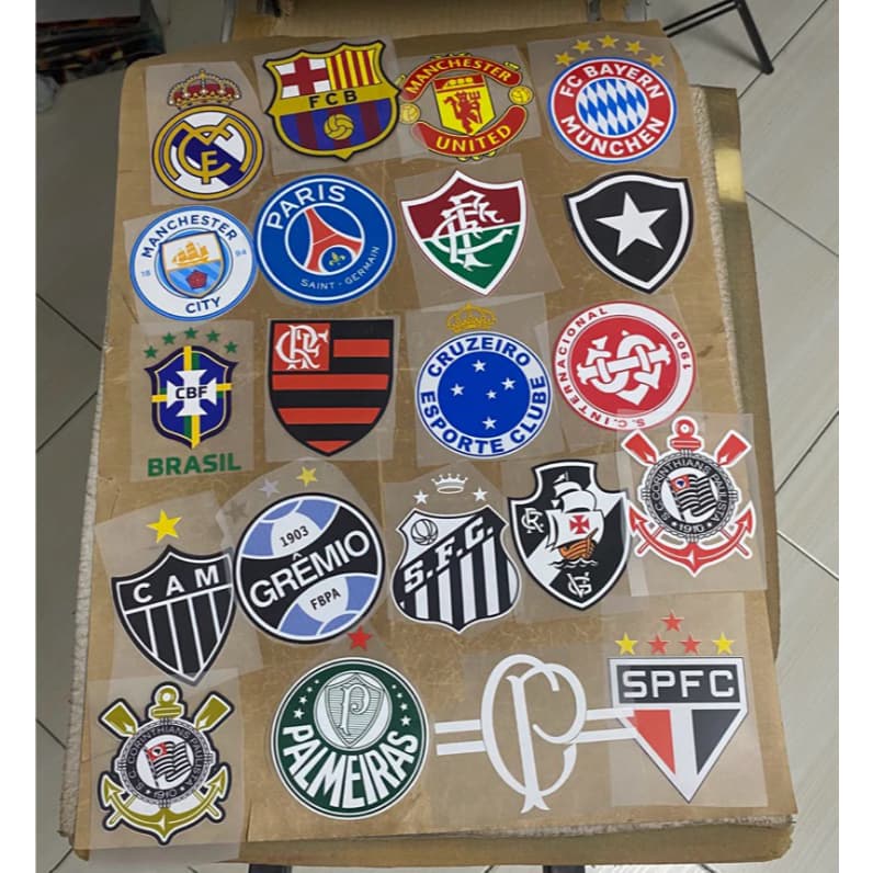 Logo escudo de times e seleções em termocolante para personalizar camisas e todo tipo de tecido