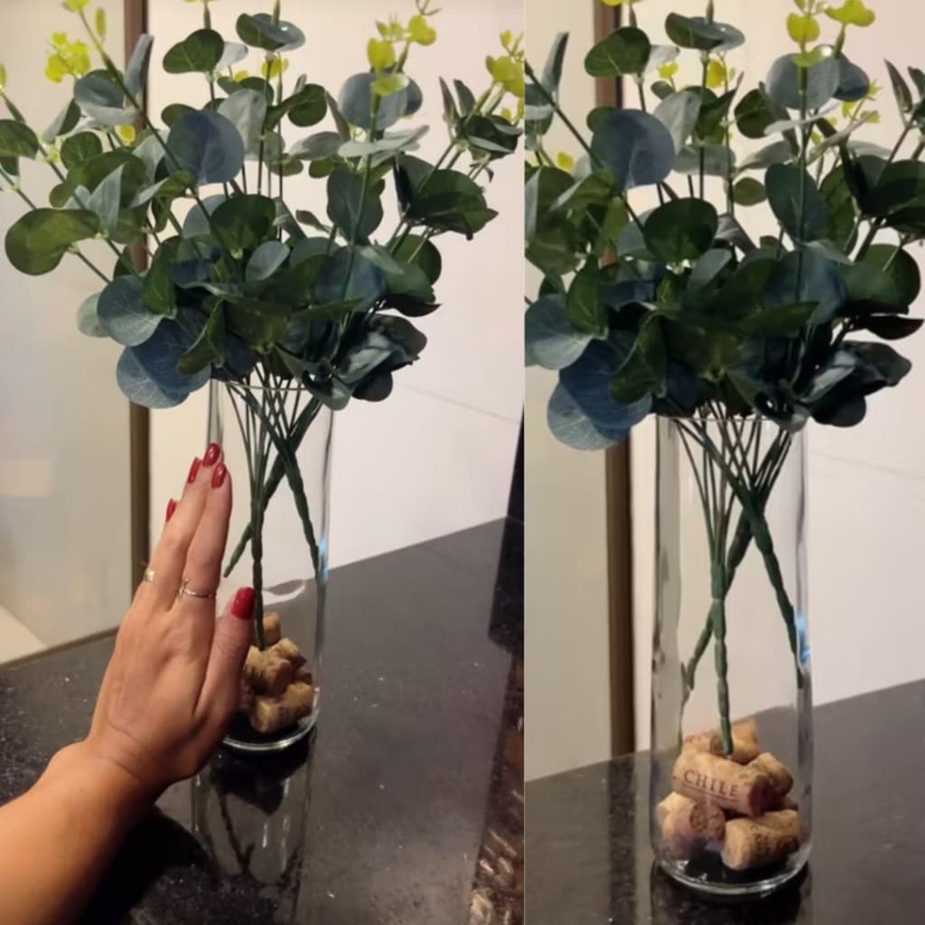 kit 2 Vaso 21 cm / 2 PACOTINHO DE BOLINHA DE GEL TRANSPARENTE Cresce na Agua para Decoração Casa
