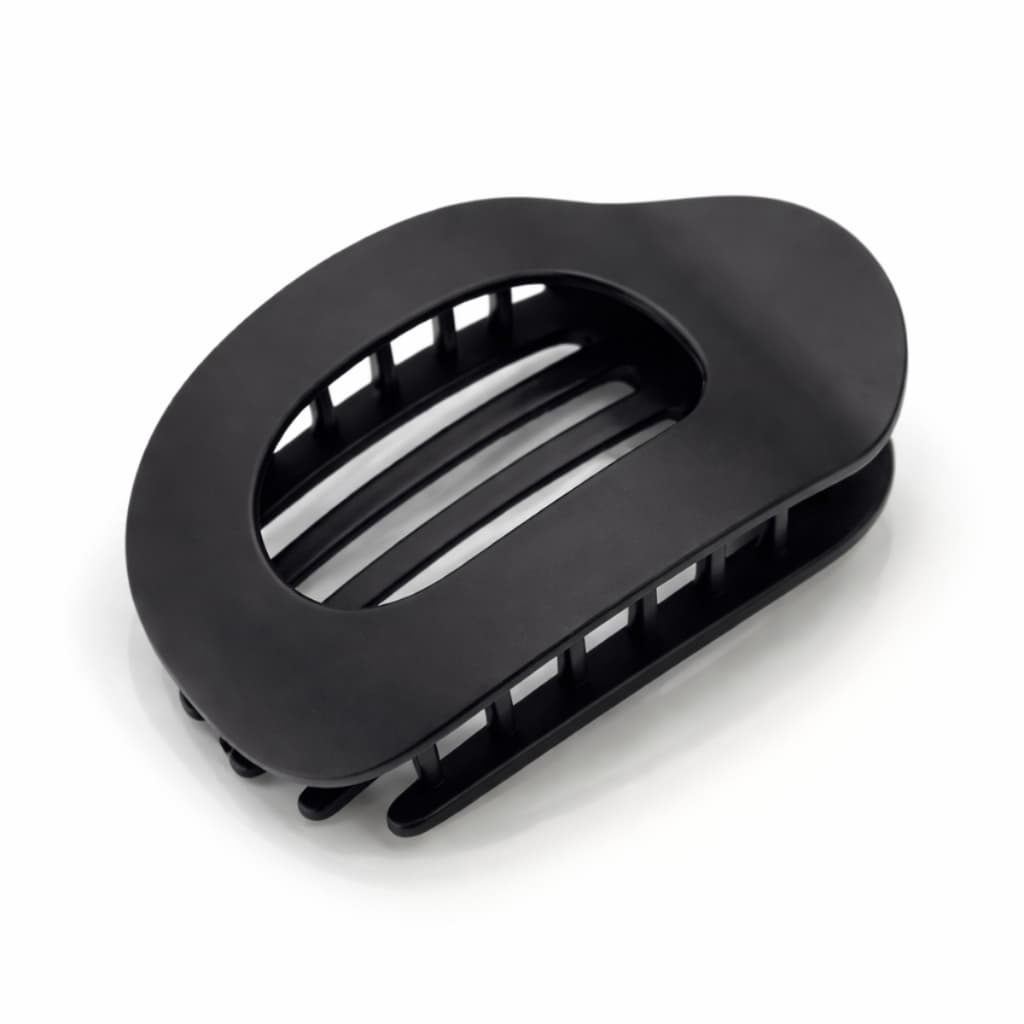 Presilha Piranha Preta de Cabelo Oval Grande Prendedor Feminino Grampo para Coque Elegante