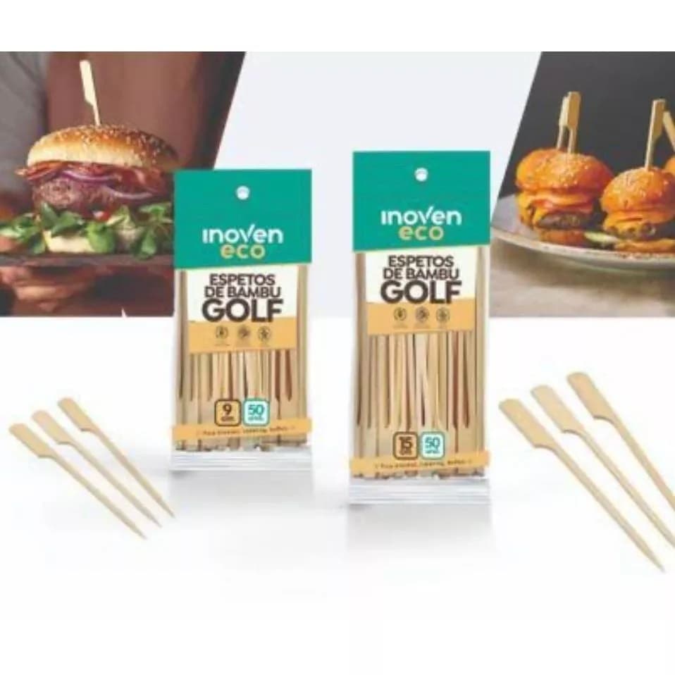Palito Golf 9cm E 15cm Para Hamburguês e Petiscos 50 e 100 Peças mello e inovem