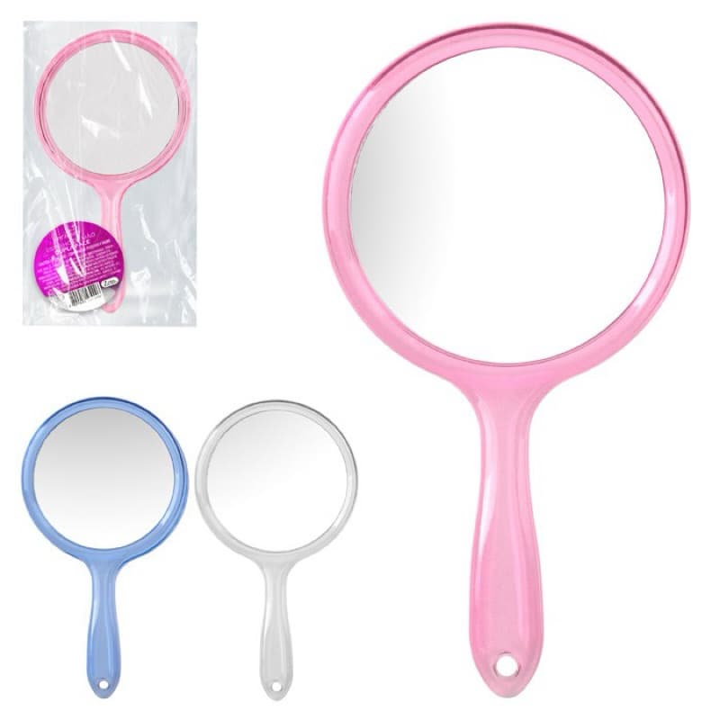 Espelho De Mão Dupla Face Portátil 21cm