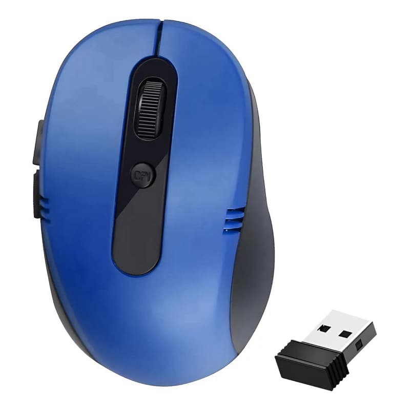 Mouse Sem Fio A7100 2.4GHz USB 1600 DPI Ergonômico – Cores Variadas