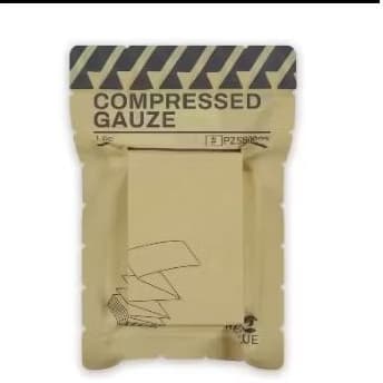 1 Gaze Comprimida Tática Primeiros Socorros Z-Fold - PZS80024 Resgate