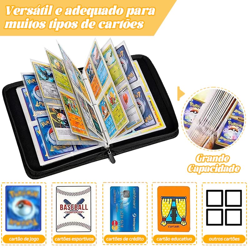 Pokémon Zippered Binder for 440 Cards Hard Cover TCG Card Holder Ready for Delivery