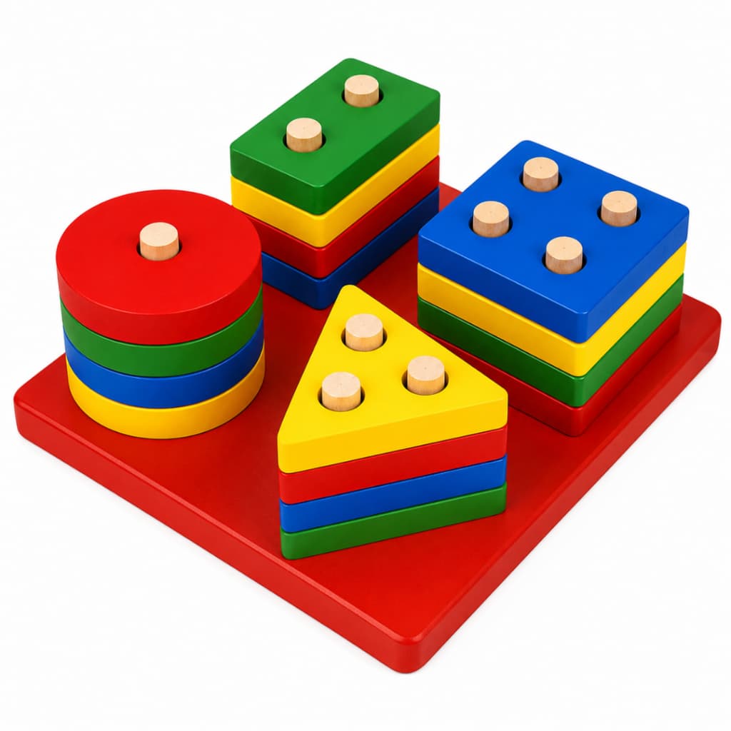 Brinquedo Pedagógico Educativo Montessori Formas Geométricas