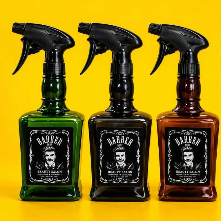 Borrifador de Água Estampado de Plástico bico pulverizador para Barbeiro Profissional 500ml (escolha a cor)