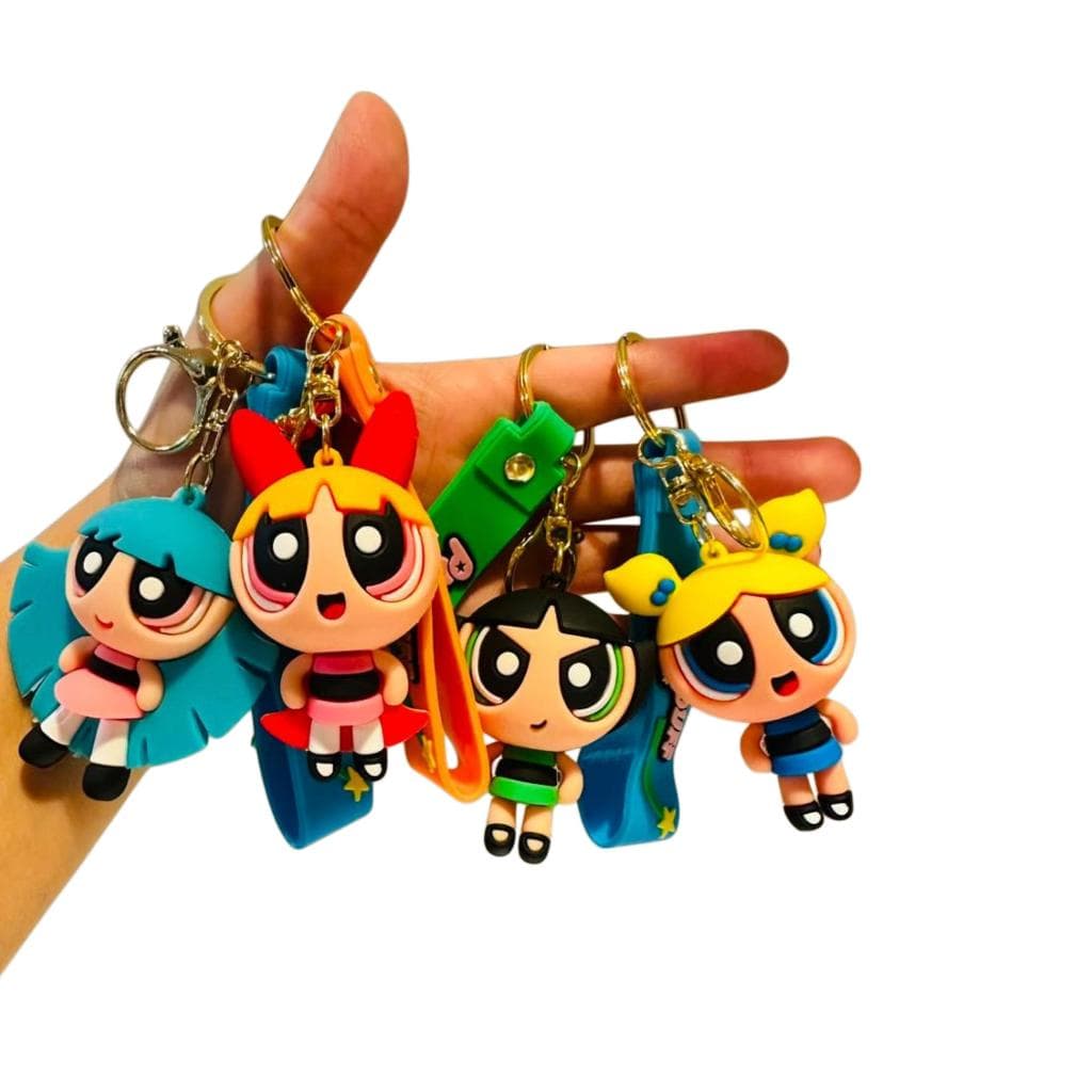 Chaveiro As Meninas Super Poderosas 3D Premium Grande Colecionável Bolsas Mochilas Chaveiro Fofo