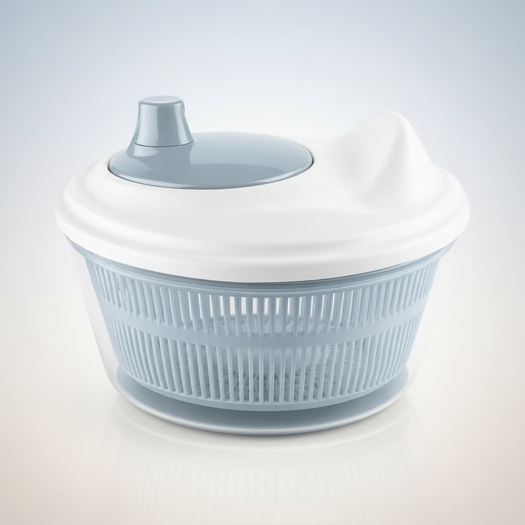 Secador Folhas 2,5 Litros Cinza Centrifuga Secagem Manual Rapida Seca Folhas Saladas Hortaliças