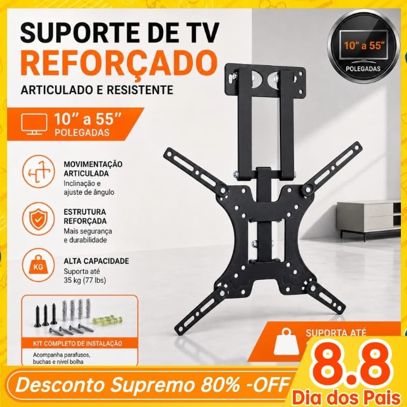 Suporte TV Articulado HEYLD 14-55" 25kg Inclinação VESA HY-314A