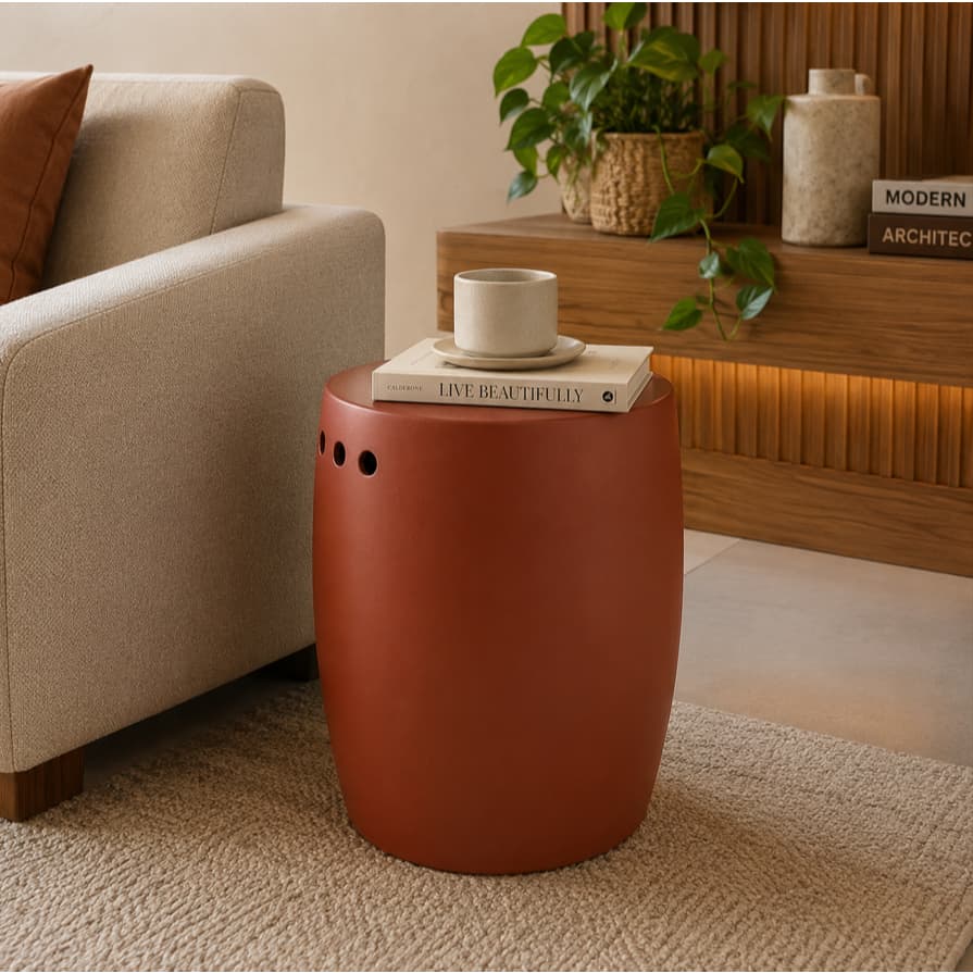 Banco Stool Fibra de Vidro Mesa Apoio Banqueta Design 50cm