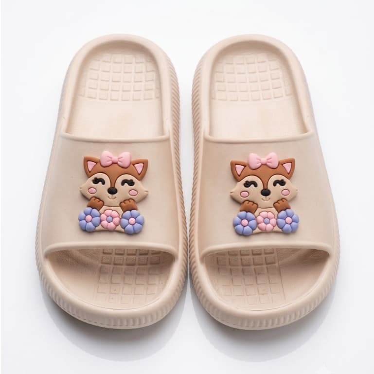 Chinelo Slide Menina do 27/28 ao 41/42 Leve Confortável Dia a dia Passeio casual Raposinha Flores