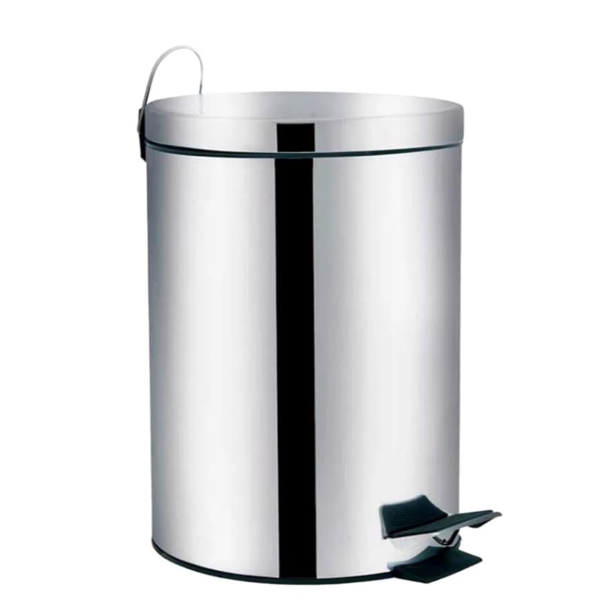 Lixeira Inox 5L com Pedal e Balde Removível para Banheiro Cozinha Ágata